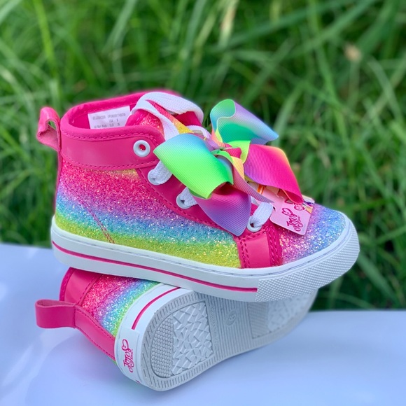 Nickelodeon Jojo Siwa Stripe High Top Sneaker New - Picture 2 of 11